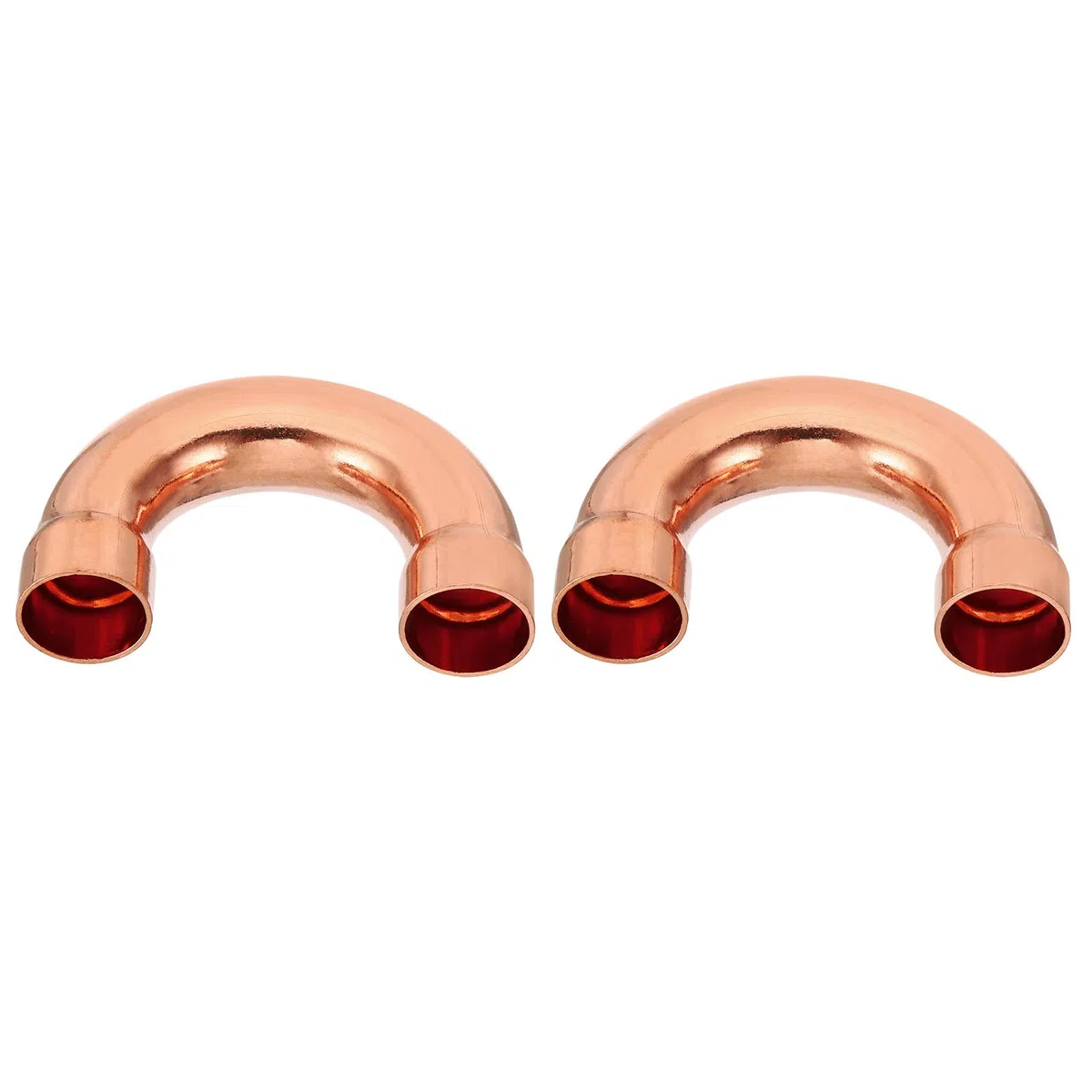 PATIKIL Conexiones de Tubería de Cobre de 3/4" ID, 2 Piezas Codo de Retorno 180 Grados Tubería de Cobre para Soldadura Por Sudor para Hidráulicos Aire Acondicionado HVAC Sistemas