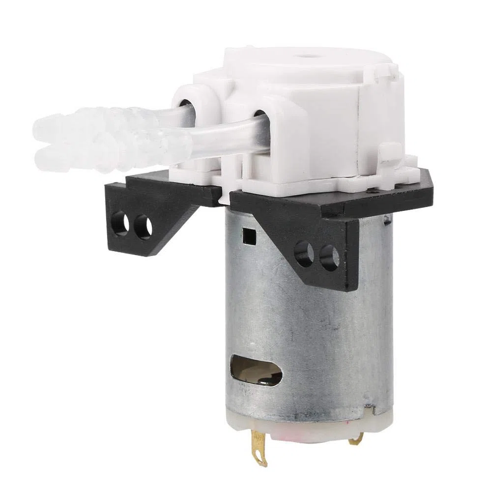 FTVOGUE Bomba Peristáltica DC12V / 24V Bomba Dosificadora DIY Cabeza de Tubo Peristáltico Para el Laboratorio de Análisis Químico Químico(White12v 3 * 5)