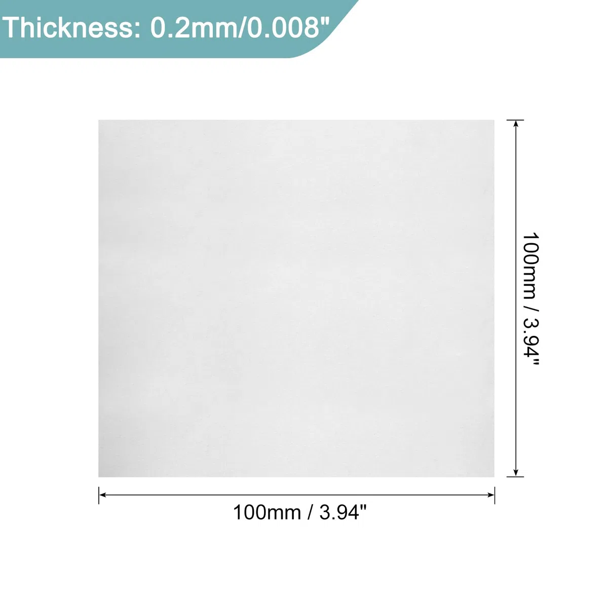 QUARKZMAN 1 Pieza Placa De Titanio GR5 100x100x0.2mm Hoja De Aleación De Titanio Para Maquinaria Industrial Y Trabajo Con Metales (4"x4"x0.008")