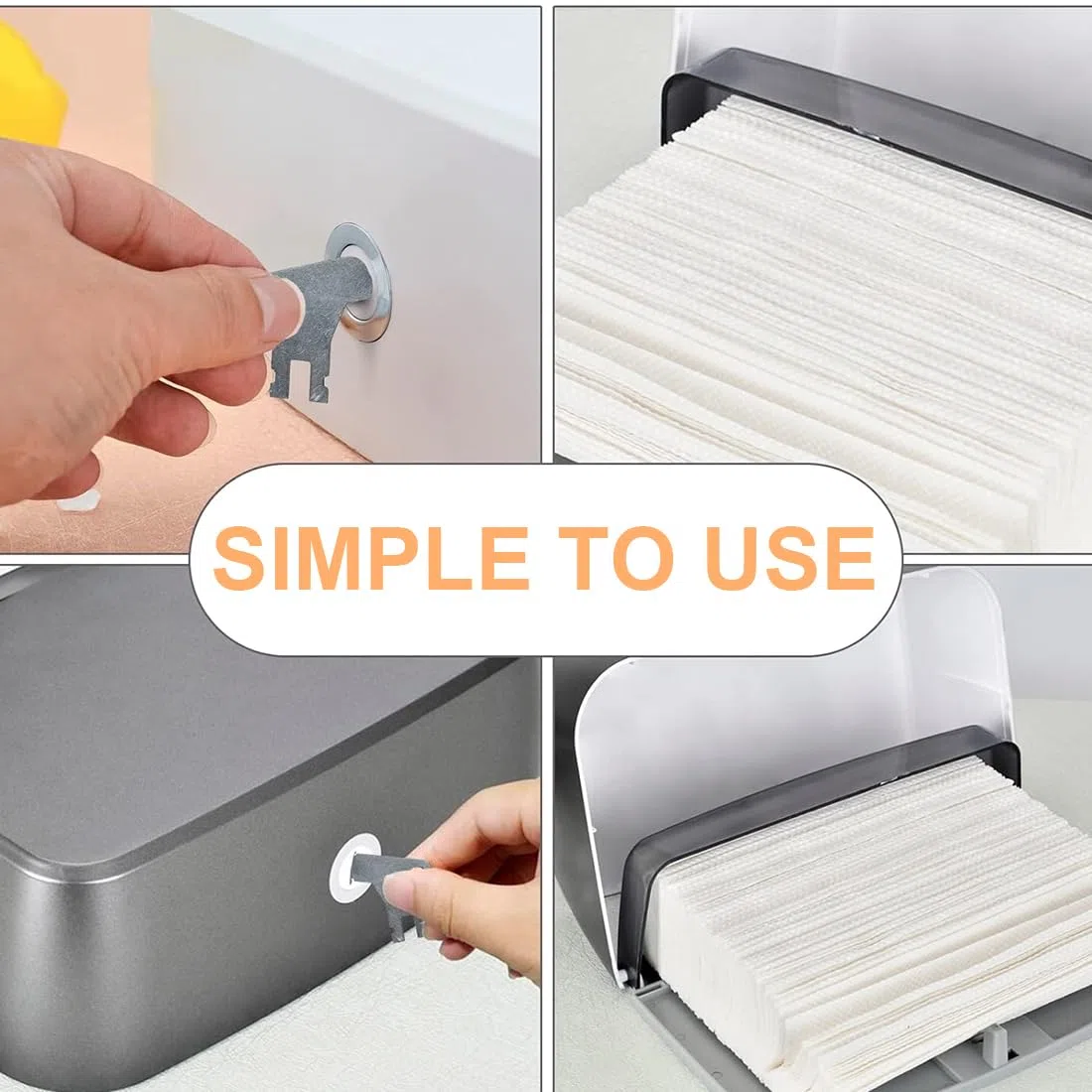 6 Llaves dispensadoras de Toallas de Papel universales,para Muchas Herramientas de Rollo,Herramientas de Papel,Herramientas de Plegado en C y multipliegue y disectores de pañuelos de baño