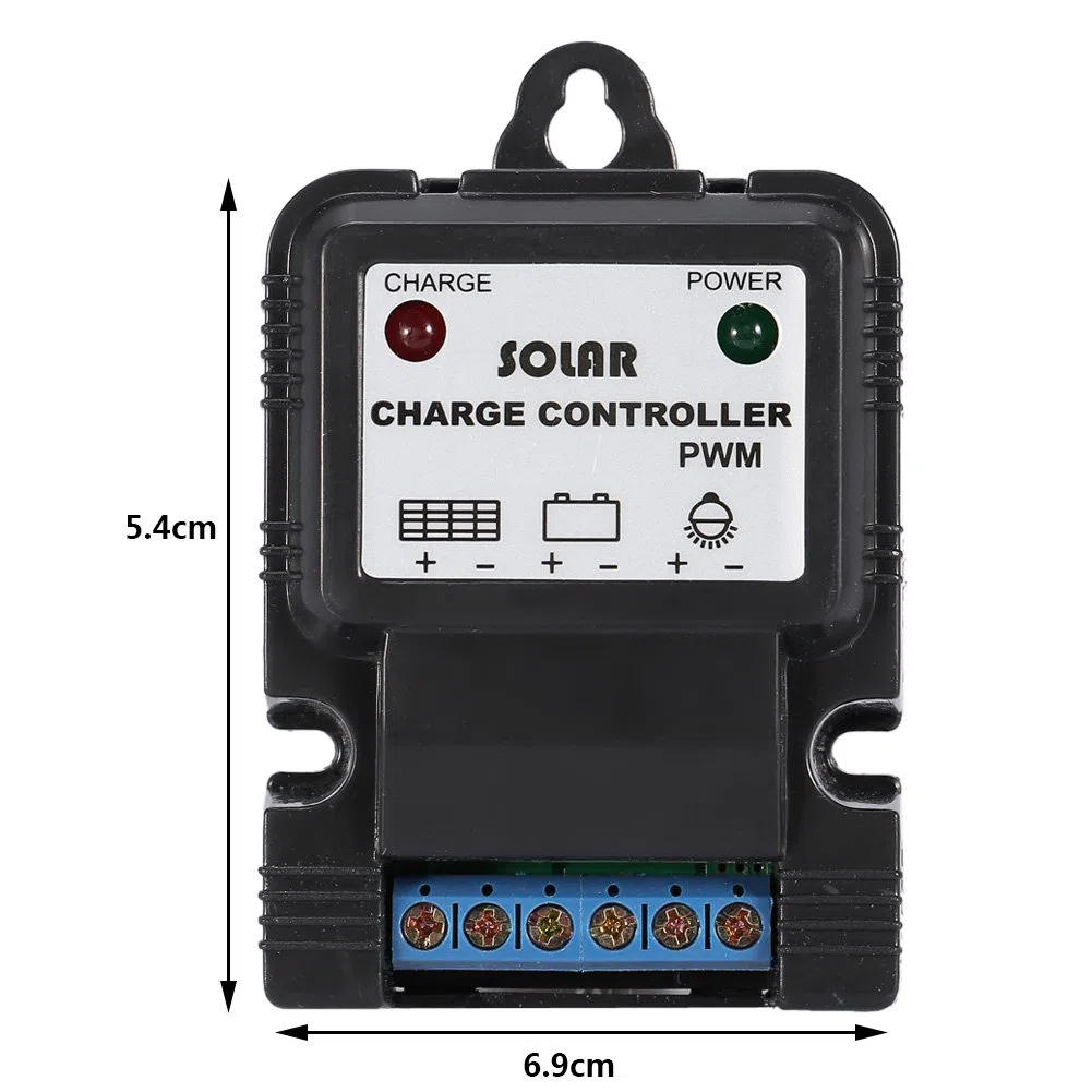 Controlador de Carga Solar, Regulador Controlador Carga Inteligente Panel Solar, 6V / 12V 3A con el indicador del LED