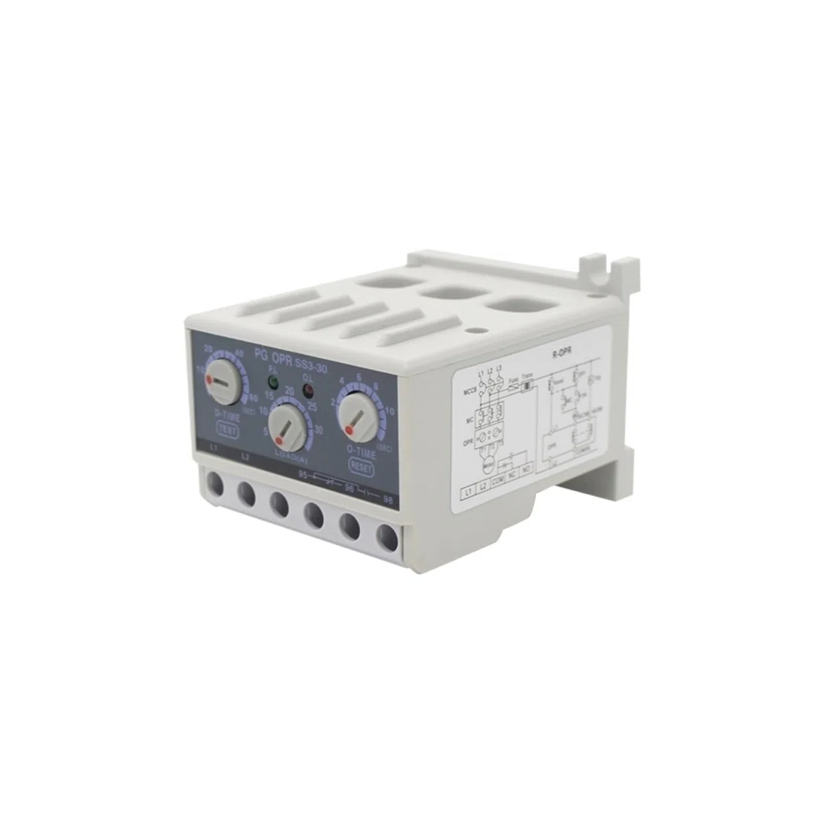 DEBLAN 5-30A 90V-260V SS3-30/60 Protector de Motor de retardo de Viaje de Arranque Ajustable independientemente protección de relé de sobrecarga térmica (Size : SS3-30 5-30A)