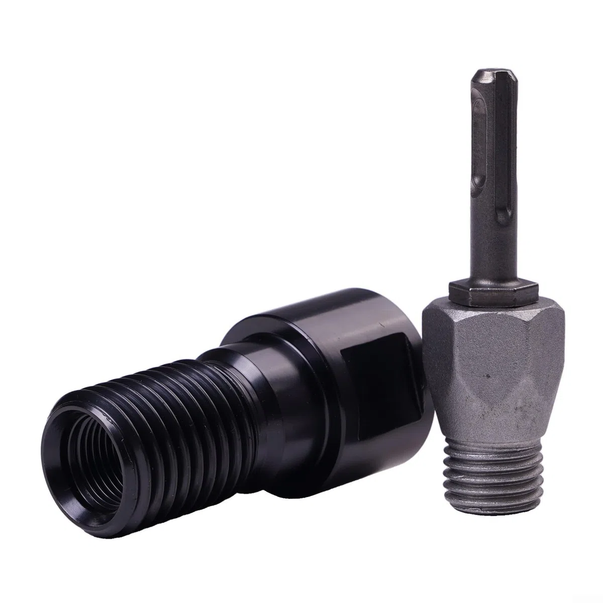 Adaptador de rosca para brocas de núcleo, convertidor de rosca M22 a 1-1/4-7 con mango cuadrado dividido para plataformas de perforación de agua y aplicaciones de alta resistencia (C)