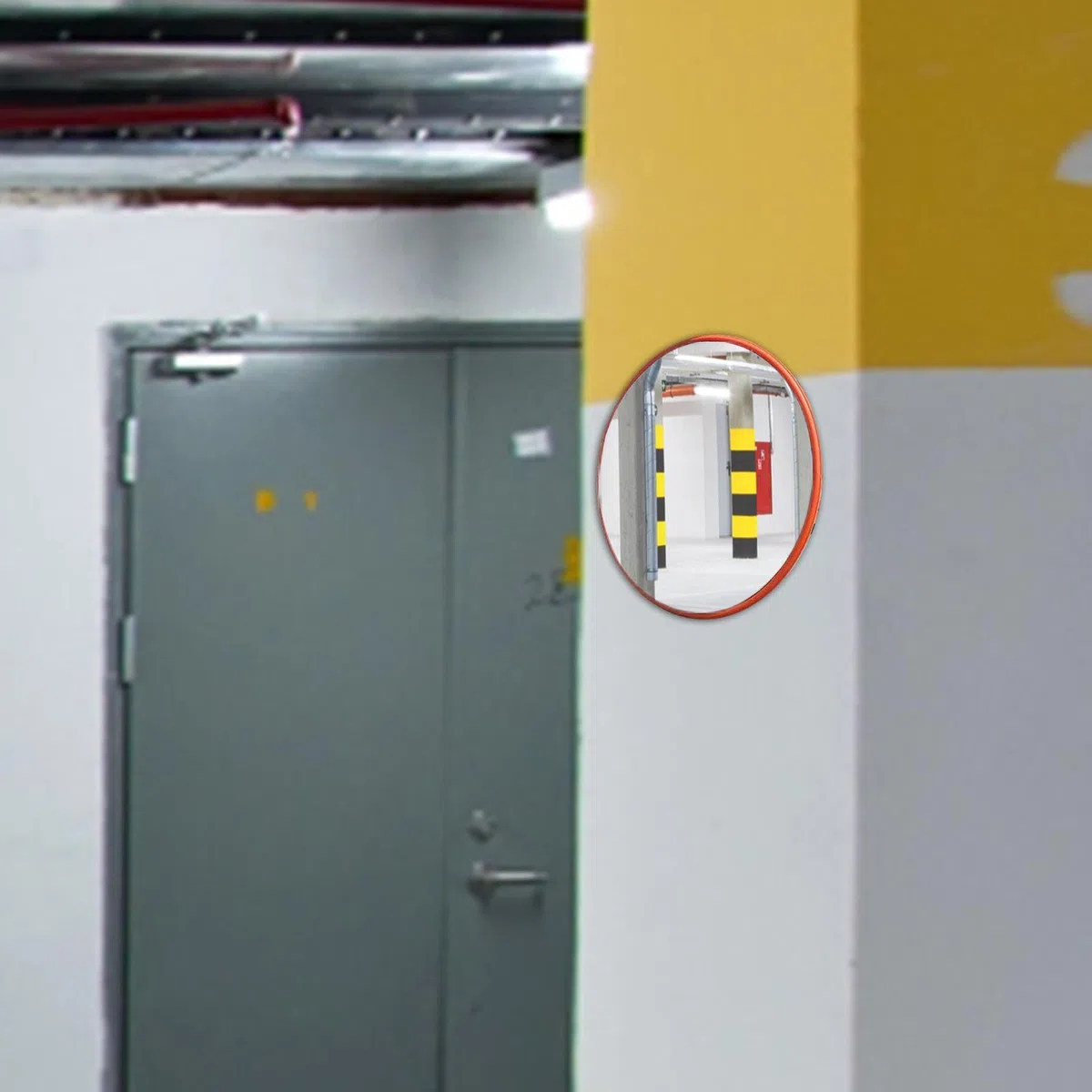 Espejo De Seguridad Vial Convexo De 30 Cm - Gran Angular Para Puntos Ciegos, Esquinas De Tiendas, Estacionamientos | Ajustable Para Camión, Garaje | Material De PC
