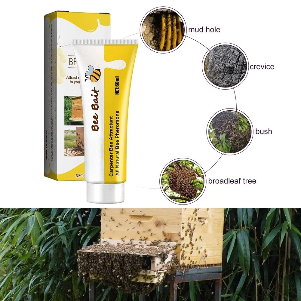 Gel Atrayente de Abejas para Apicultura, Capturador de Abejas Silvestres de Exterior, Capturador Líquido de Enjambres de Colmenas, Atrayente de Abejas, Trampas para Abejas, para Granja, 60ml