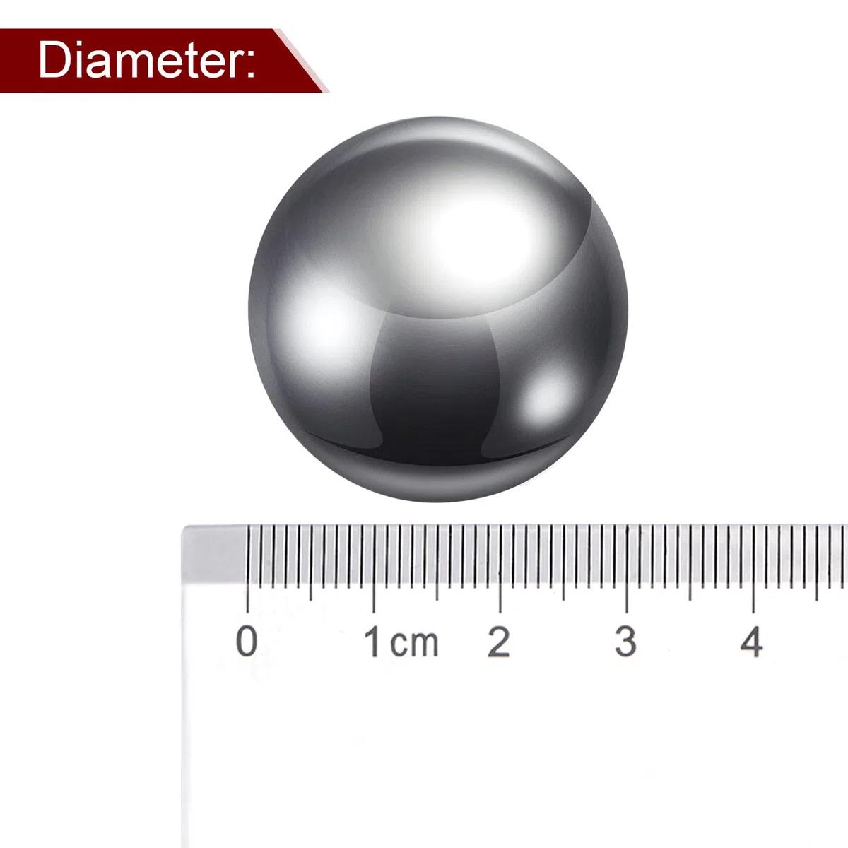 sourcing map 3uds Precisión Bolas 30mm Diámetro G10 Cromo Acero Bolas para Rodamientos, Plata