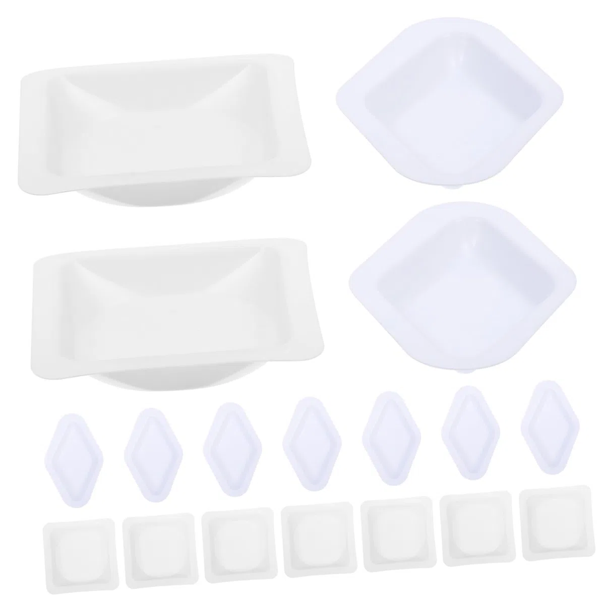 NOLITOY de Pesaje de Plástico para Laboratorio con Bordes Biselados 100 Prácticos y Portátiles para Uso en Laboratorio