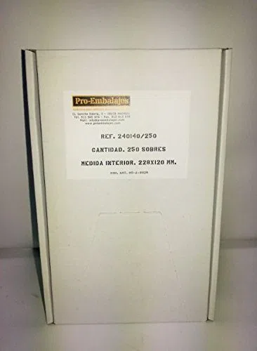 250 Sobres portadocumentos CONTIENE DOCUMENTACION "PACKING LIST" - Ref. 240140/250 - Tamaño interior: 228x120 mm.