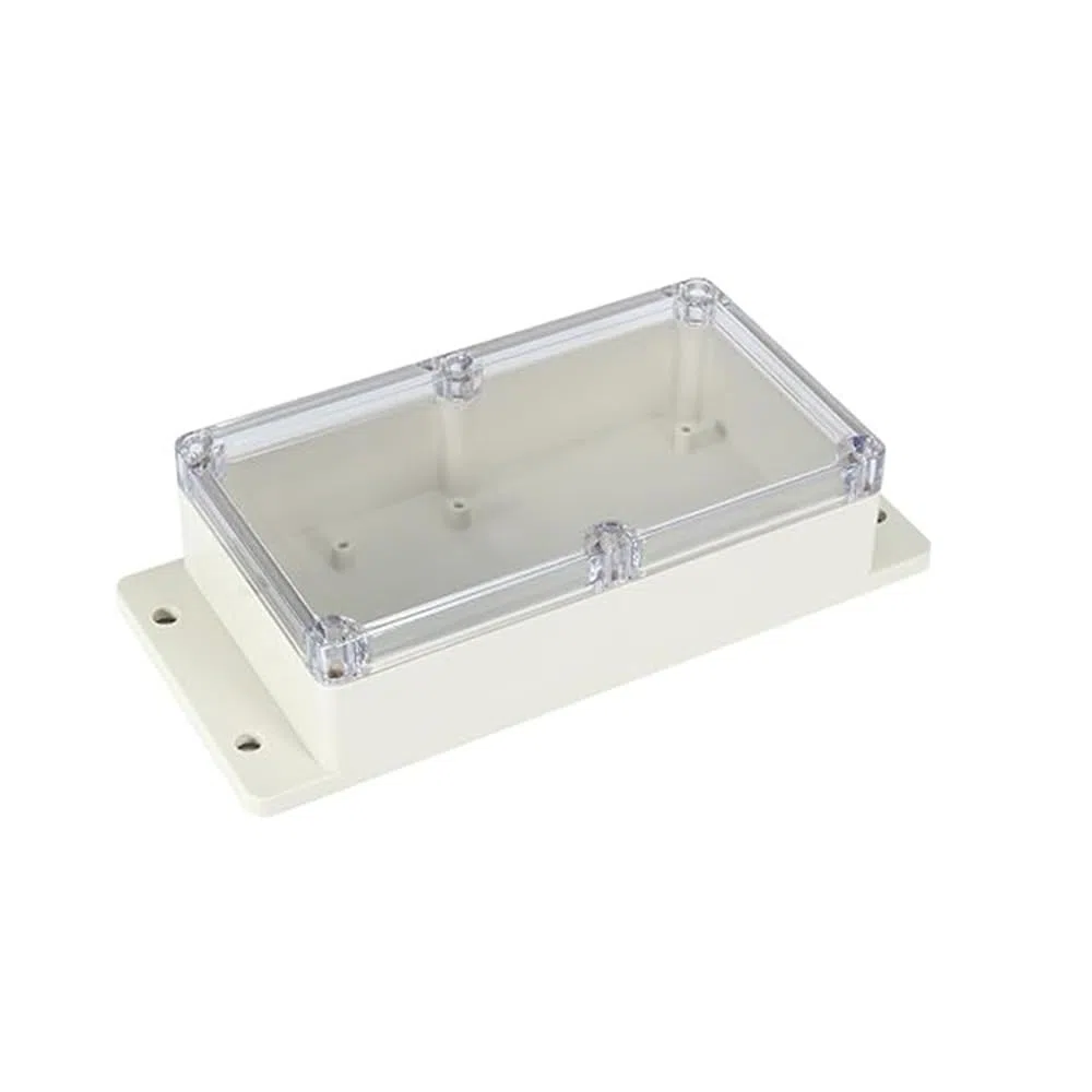 Caja de conexiones hermética de ABS, carcasa eléctrica, para proyectos electrónicos, color gris y transparente