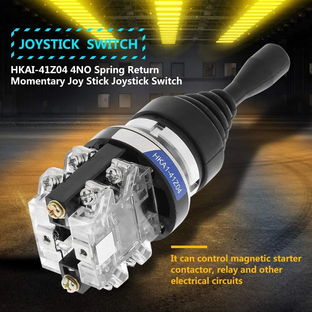 Joystick-Schalter mit 4 Positionen 4NO Spring Return Momentary Joy Stick Ersatz f¨¹r HKAI-41Z04