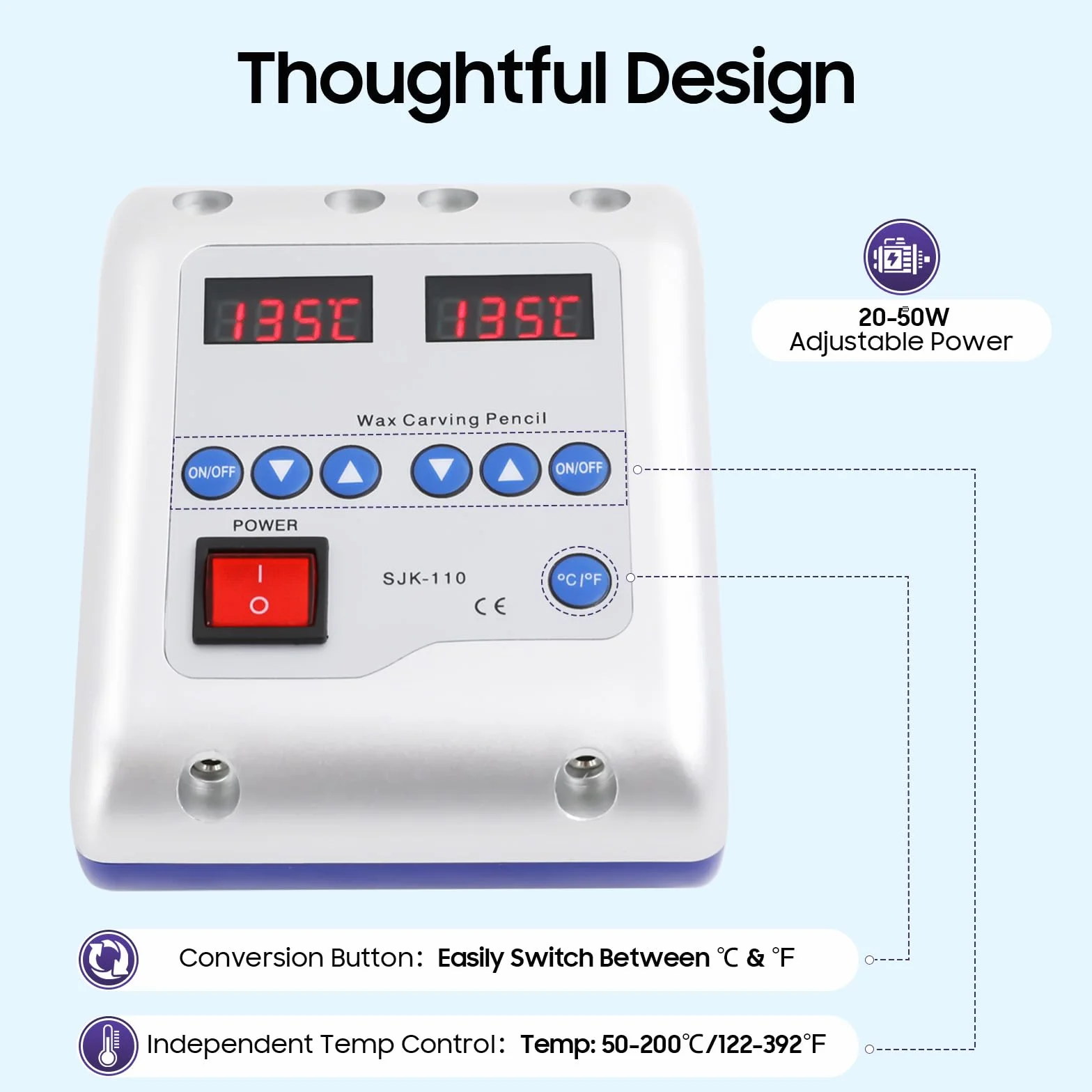 Digital Eléctrica Waxer Máquina Dental Lab Electric Waxer Carving Wax Knife Laboratorio Máquina Eléctrica Cera 6 Consejos de Cera + 2 Lápices