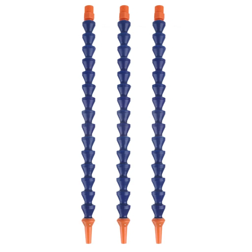 10 boquillas redondas de 1/4 PT, manguera flexible de refrigerante de aceite, color azul y naranja