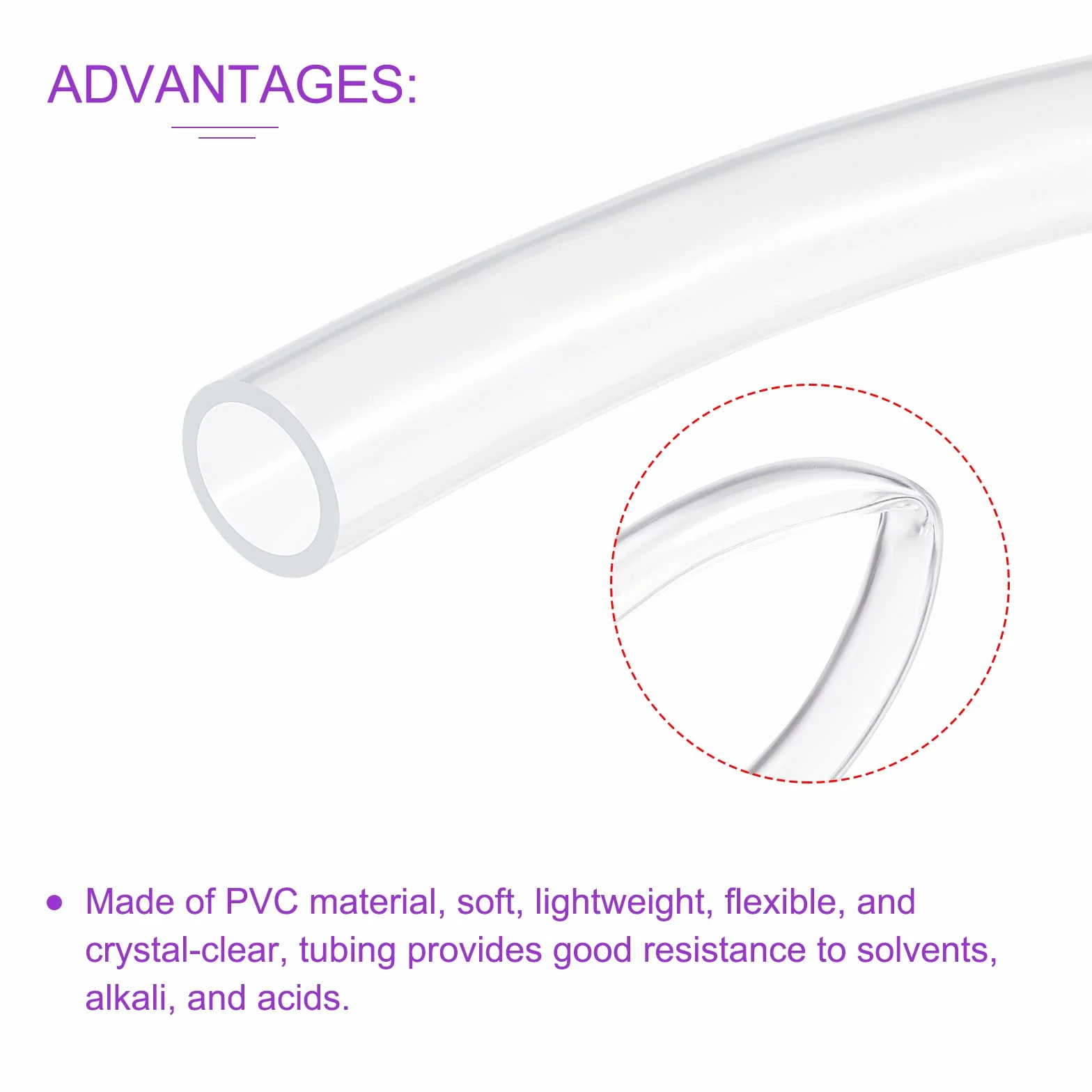 DMiotech 15mm ID 20mm OD PVC Tubo Vinilo Flexible Transparente Manguera, Vinilo Tubería para Petróleo Transporte Línea, 1m Longitud