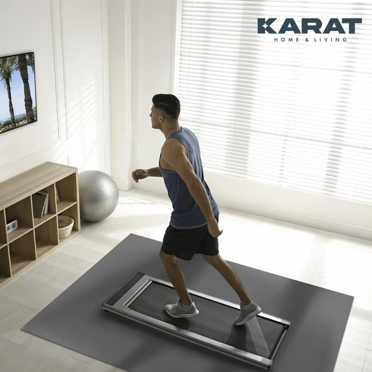 KARAT Neo - Esterilla protectora de suelo para suelos duros y silla de oficina para parqué laminado, grosor de 1,5 mm (gris oscuro, 90 x 150 cm)