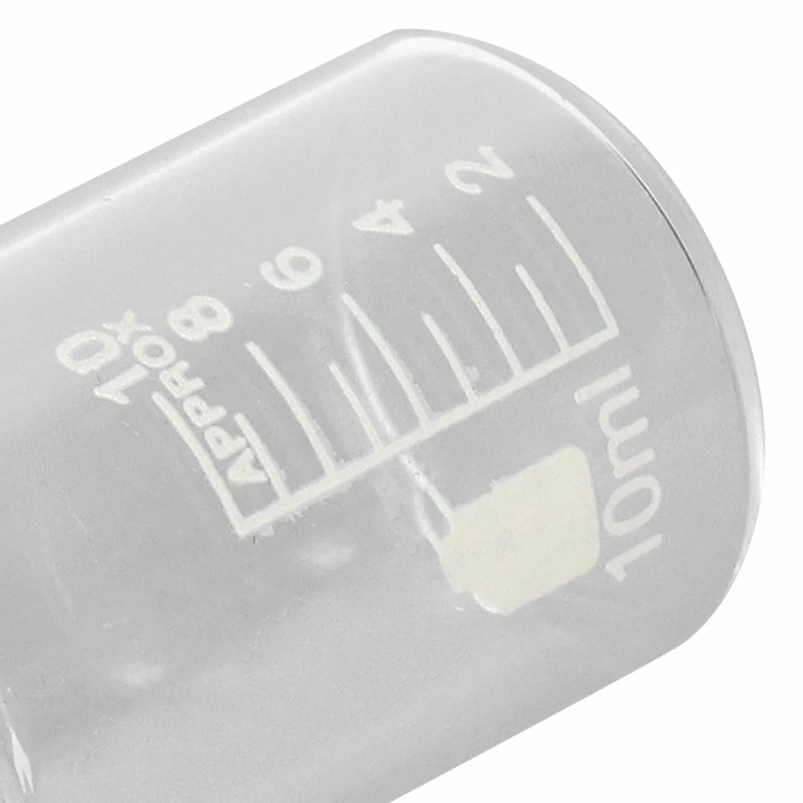 Vasos de Vidrio de Borosilicato de 10 Uds., 10ml, Vaso de Laboratorio de Escala Transparente, Vaso de Medición Graduado de Vidrio