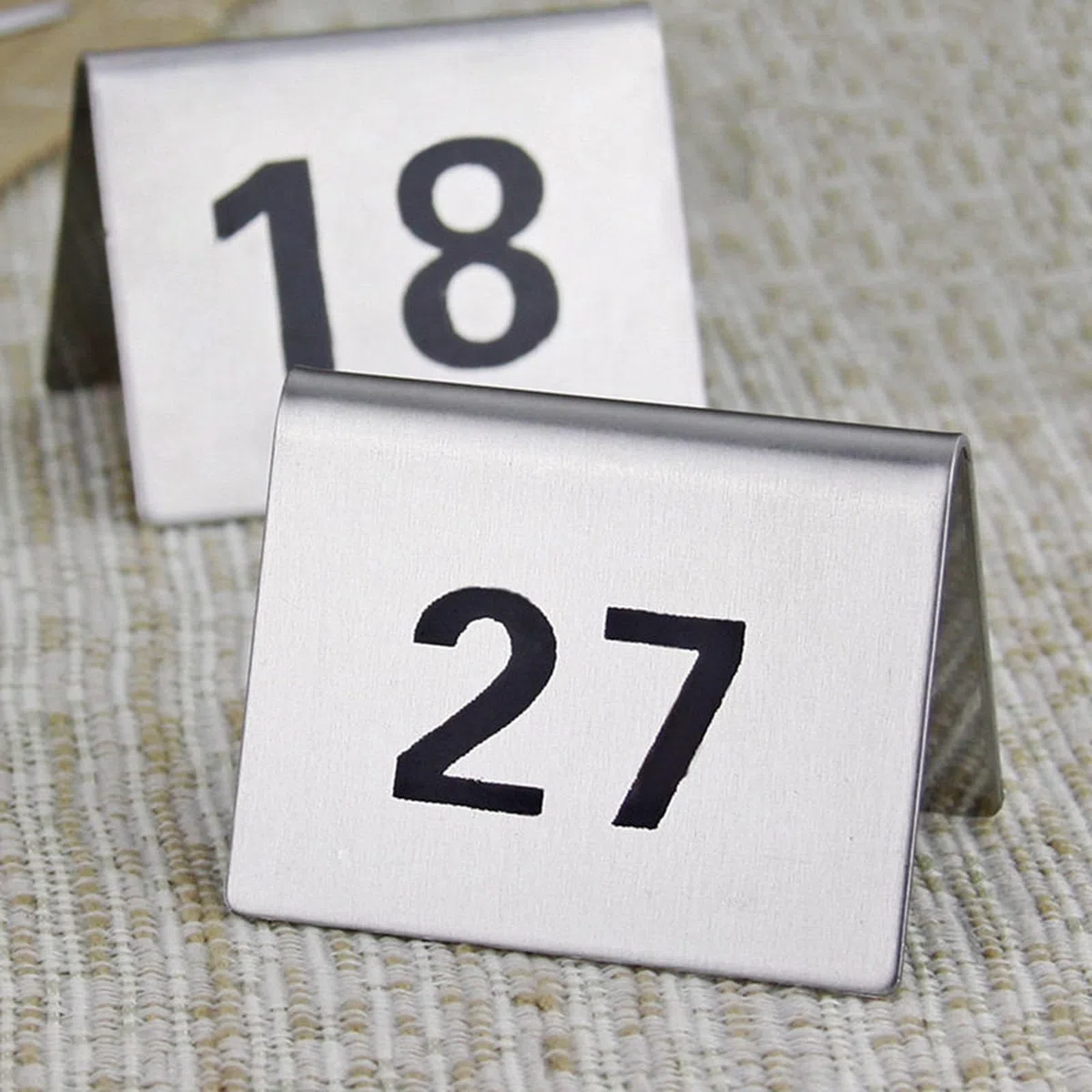 Juego De 15 Tarjetas De Números De Mesa De Restaurante, 1-15, Tarjetas De Números De Mesa Estilo Tienda De Doble Cara, Adecuadas for Fiestas, Banquetes Y Eventos(1-10)