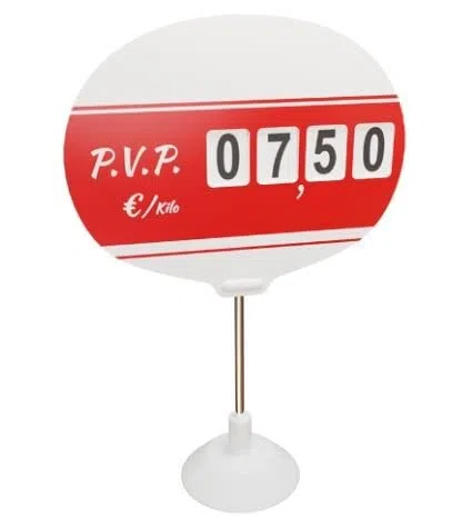 BALSAT Peana/Soporte Para Portaprecios De Pincho. Bases para portaprecios, Soporte para portaprecios de pincho carniceria - Paquete De 12 Ud.