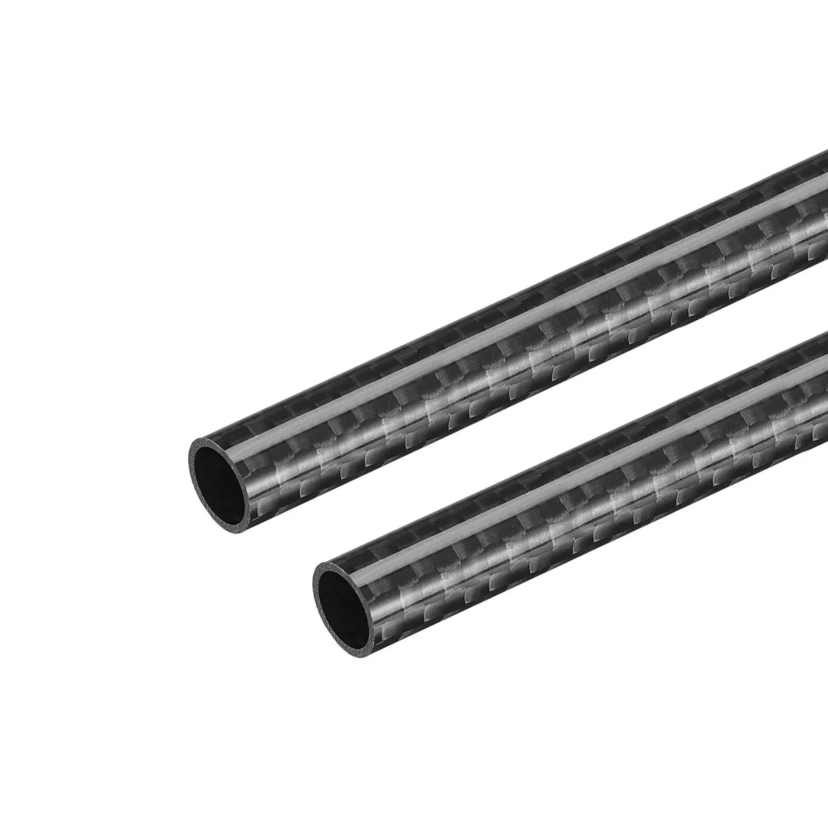 sourcing map Carbono Fibra Redondo Tubo 8x6x330mm 3K Rollo Envuelto Brillante Superficie para RC Aeroplano Cuadricóptero 2uds