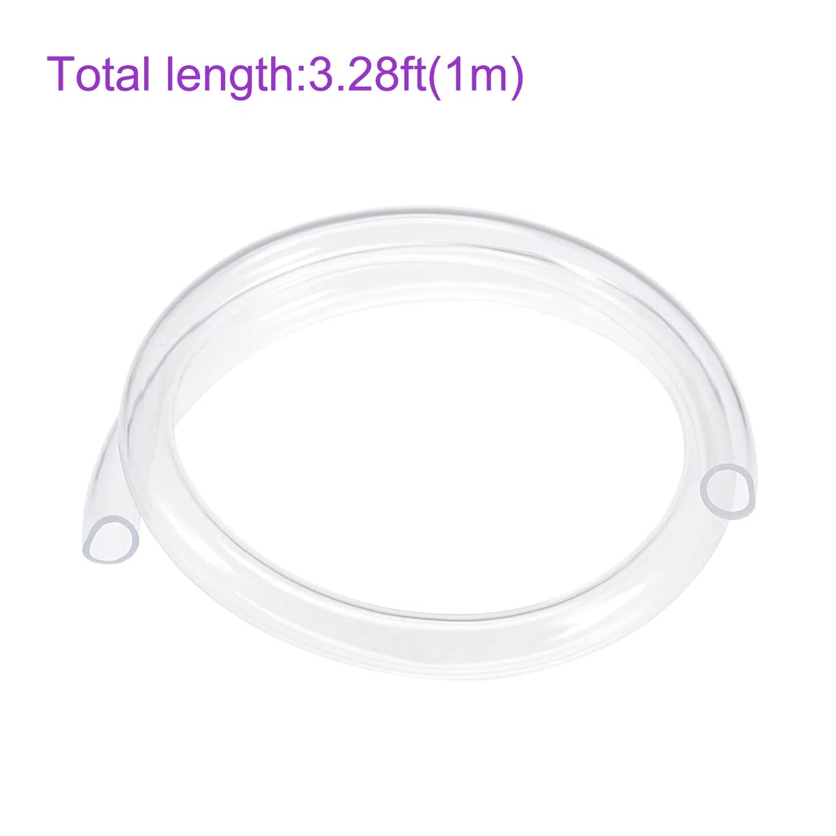 DMiotech 15mm ID 20mm OD PVC Tubo Vinilo Flexible Transparente Manguera, Vinilo Tubería para Petróleo Transporte Línea, 1m Longitud