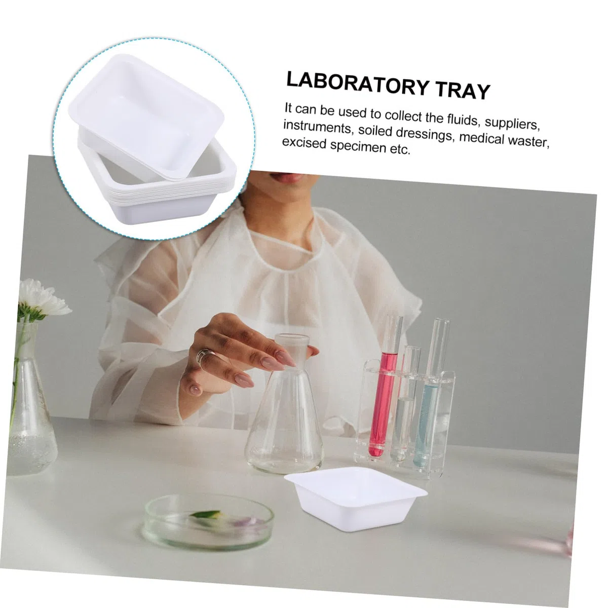 de Platos de Pesaje Cuadrados Confiables y Versátiles de Plástico 20 Piezas Diseño Limpio y Elegante para Laboratorio y Hogar