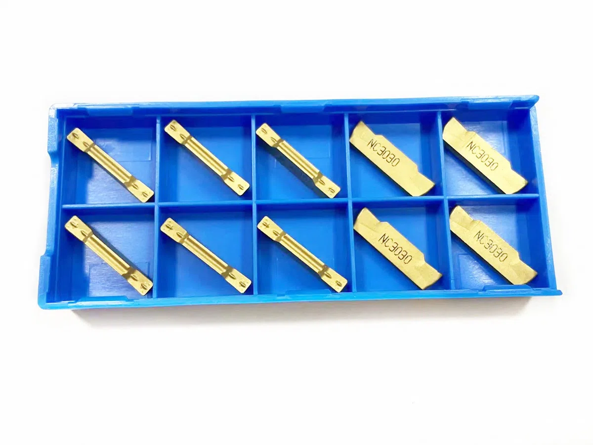 10 piezas de herramientas industriales MGMN300-G (3MM) insertos de carburo recubierto de estaño, para MGEHR MGIVR Torno ranurado herramienta de corte