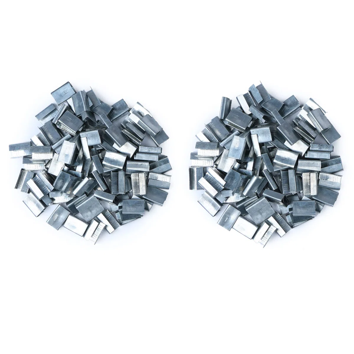 U.S. Solid 200 cintas de embalaje dentadas abiertas para 16 mm de ancho de banda de poliéster (PET), clips de flejado de cinta, clips de flejado de plástico, hebilla de metal