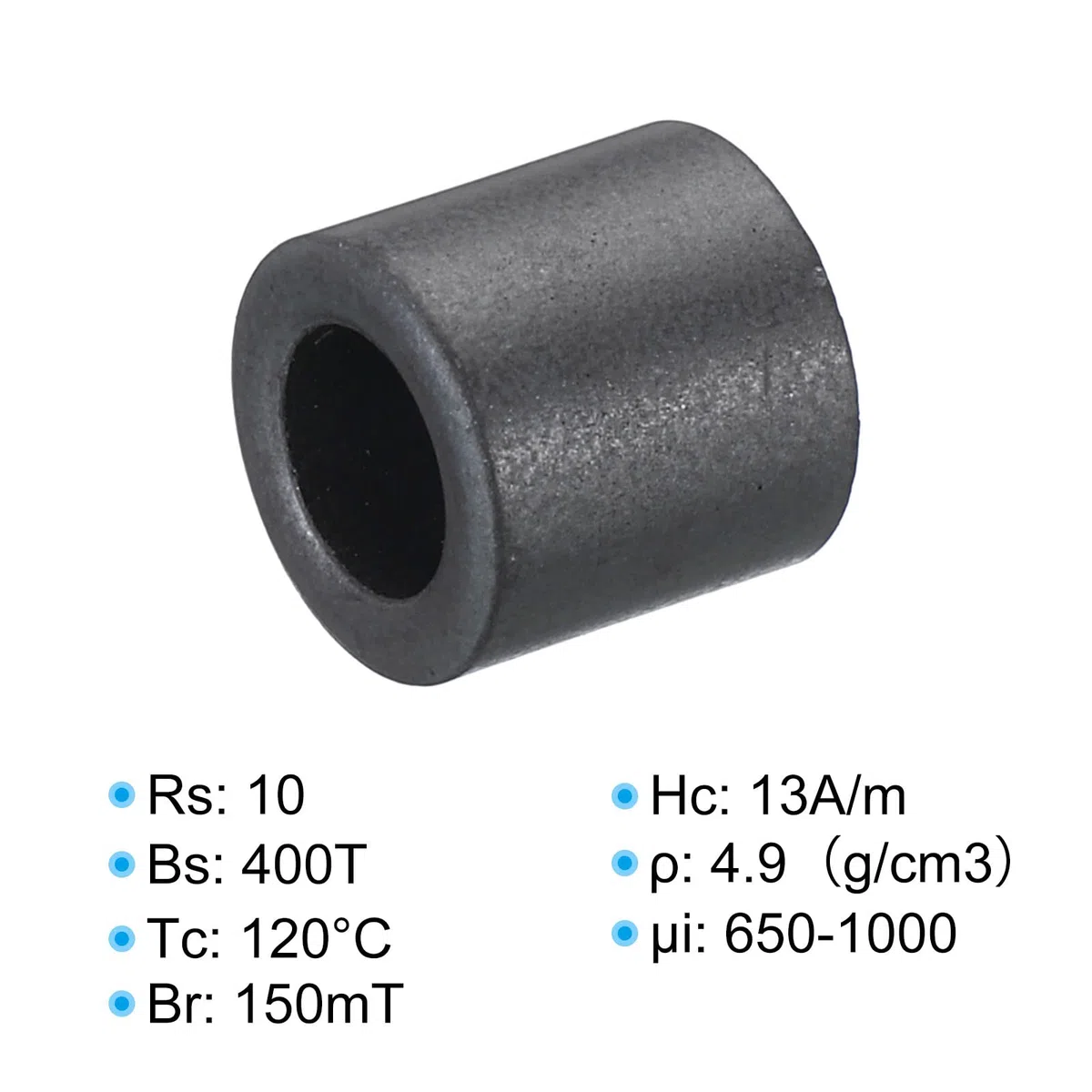 PATIKIL Ferrita Toroide Núcleo, 50uds Toroide Núcleo 0.4" OD x 0.2" ID x 0.4" H Ferrita Anillos Transformador Ferrita Toroide Núcleos para Filtros EMI/RFI, Negro