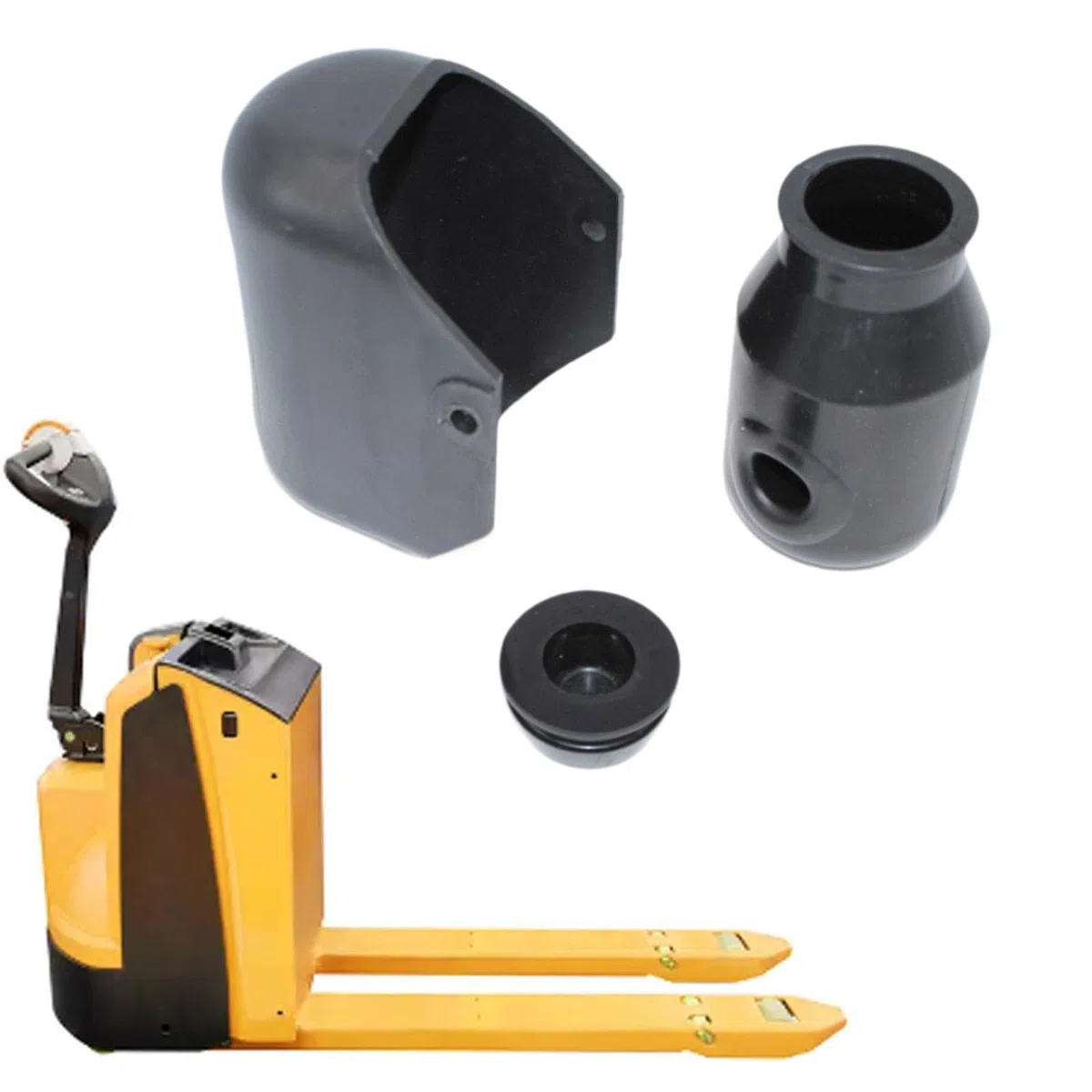 MERIGLARE 3 Piezas Tanque de Aceite para Elevadora con Tapón Y Protector Accesorios para Transpaleta Manual de Goma Resistente Adecuado para Manteni, 3 Piezas