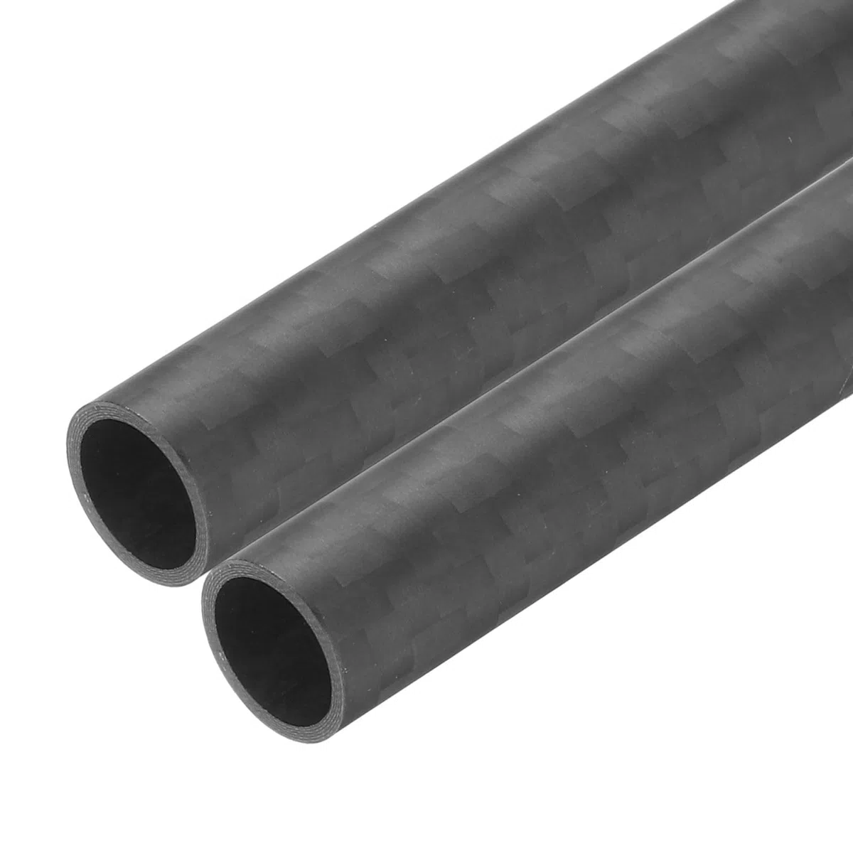 QUARKZMAN 2 Piezas Tubo de Fibra de Carbono 8 x 10 x 330mm Superficie Mate Barra 3K Enrollada en Rollo de Carbono Puro Tubo Redondo para Avión RC Multicóptero