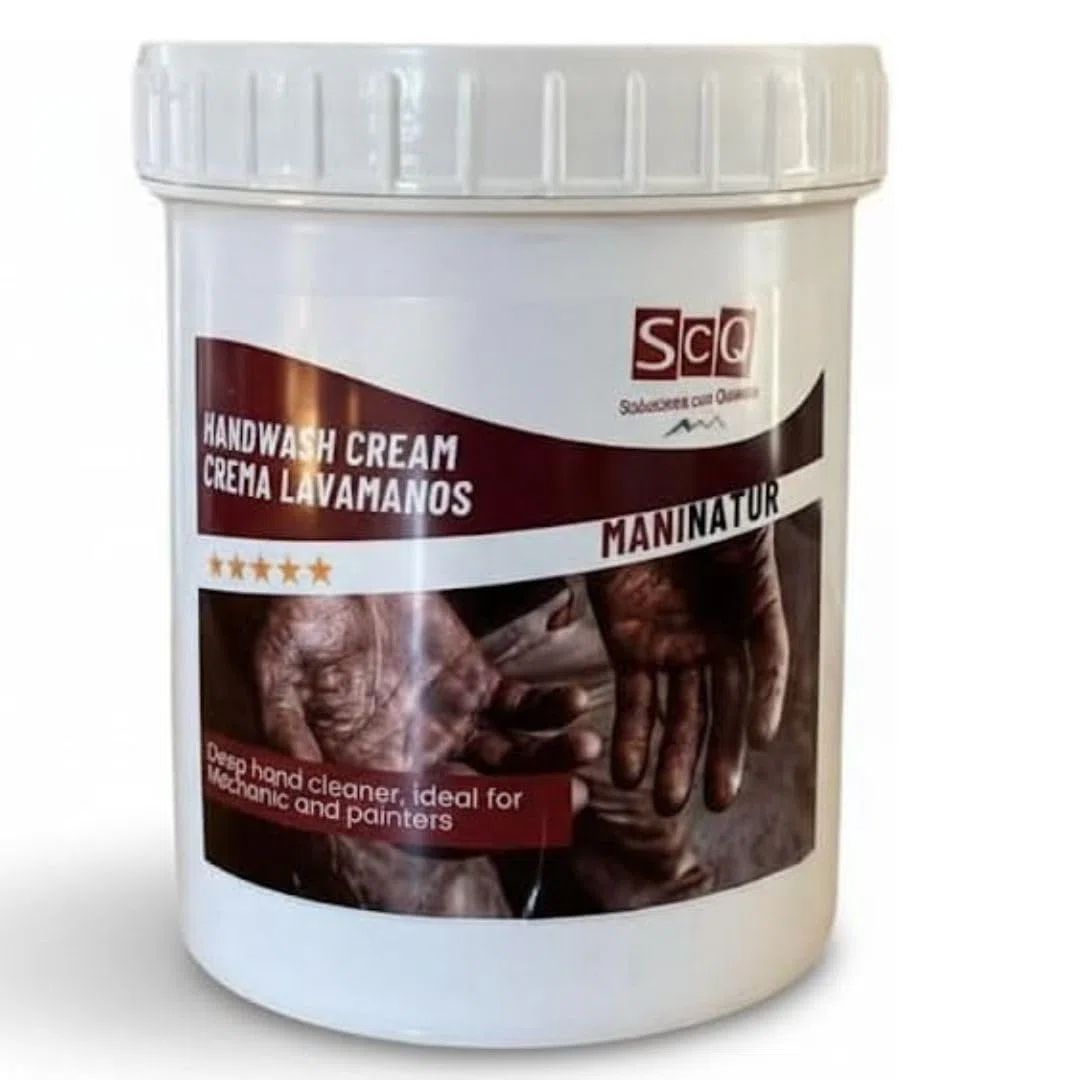 Crema lavamanos para suciedad dificil | limpia manos con solidos naturales para mecanicos 1Kg | Limpieza de Manos muy sucias | Quita Grasa, gasoil, aceites, tintas, pinturas, siliconas, pegamentos