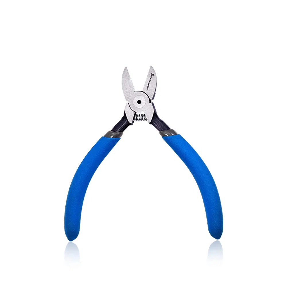 SPEEDWOX Cortadores de descarga de 4 – 1/2 pulgadas mini alicates de microplástico corte de alambre en ángulo acero de alto carbono alta palanca con herramientas de resorte fabricación de joyas