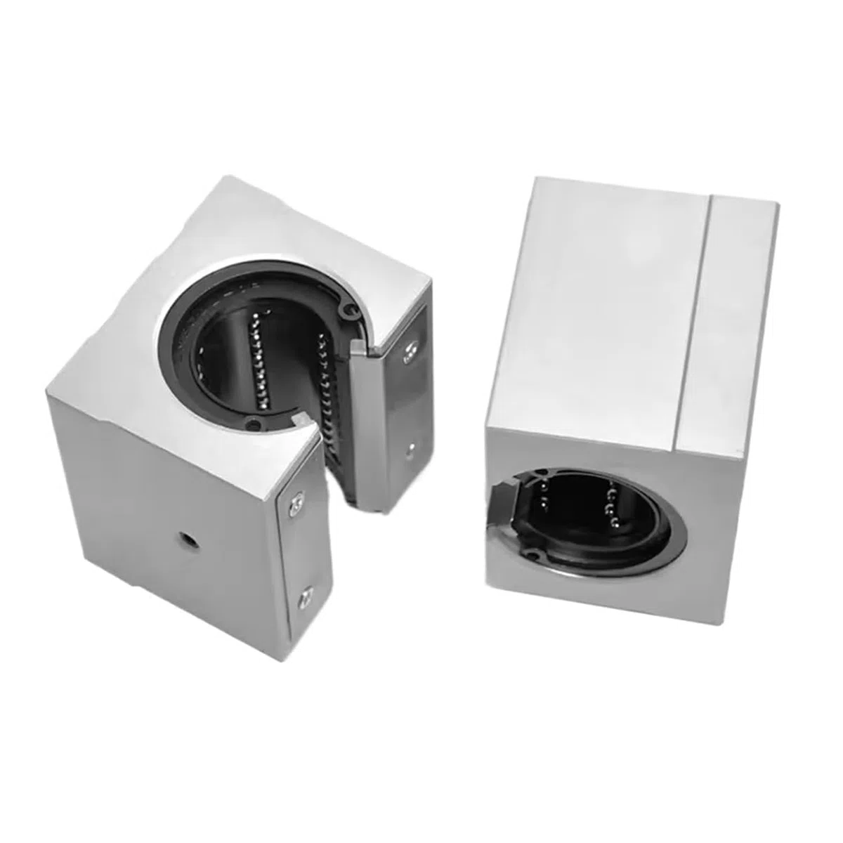 Bloque deslizante de rodamiento bolas movimiento lineal aluminio, 4 piezas SBR10UU tipo abierto identificación 10 mm for posición del eje riel guía SBR10