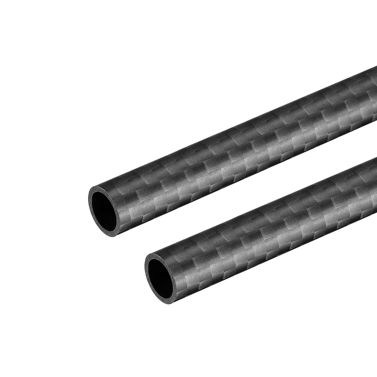 sourcing map Carbono Fibra Redondo Tubo 8mm x 6mm x 330mm 3K Rollo Envuelto Mate Superficie para RC Aeroplano Cuadricóptero 2uds