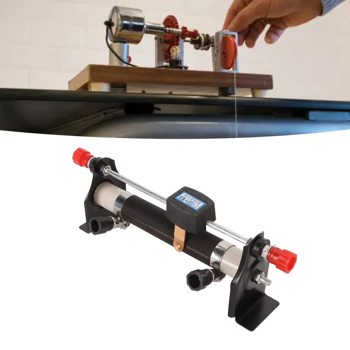 Pssopp Resistencia de Reóstato Deslizante, Resistencia Constante y Variable de Doble Uso 2A 20Ω Herramienta de Investigación de Laboratorio de Resistencia de Reóstato Deslizante para