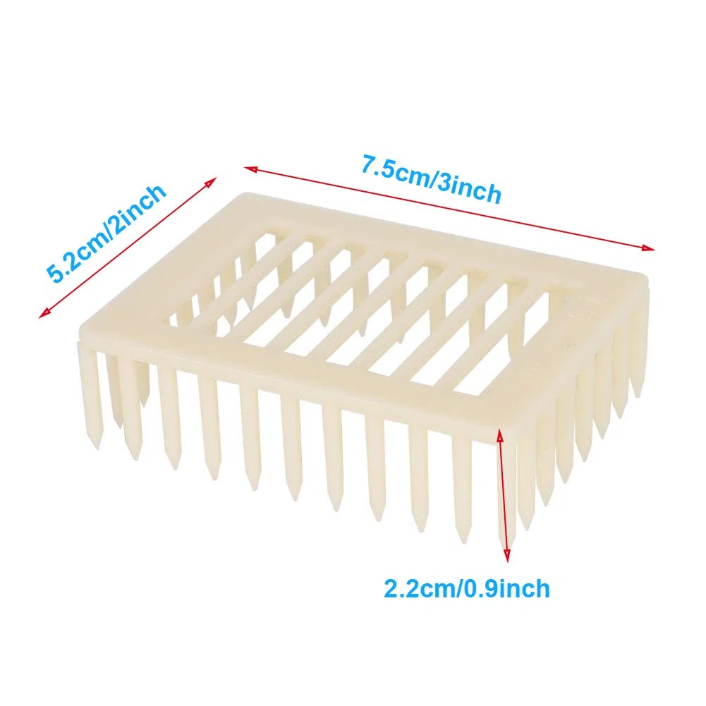 Aramox Jaula de Reina, 20 Piezas de Plástico con Forma Cuadrada, Caja de Cría de Reina, Jaula para Abejas, Herramienta para Apicultor, Equipo de Apicultura