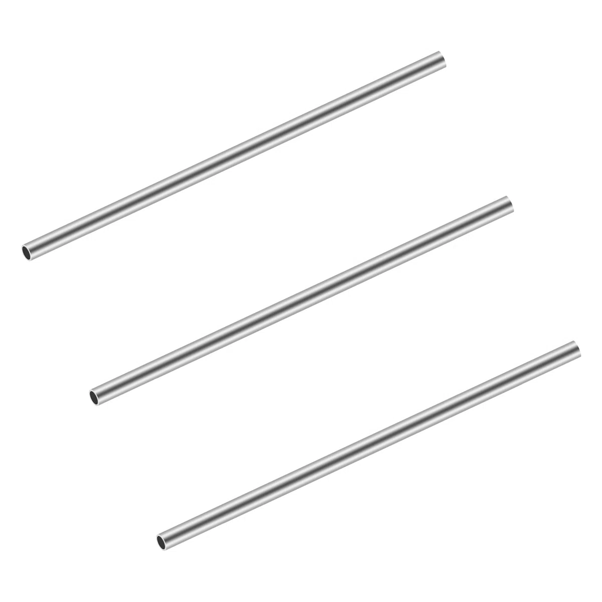 Tubos de acero inoxidable 304, 9 mm de diámetro exterior x 1 mm de grosor, 250 mm de longitud, tubo redondo recto industrial de acero inoxidable sin costuras (3 unidades)