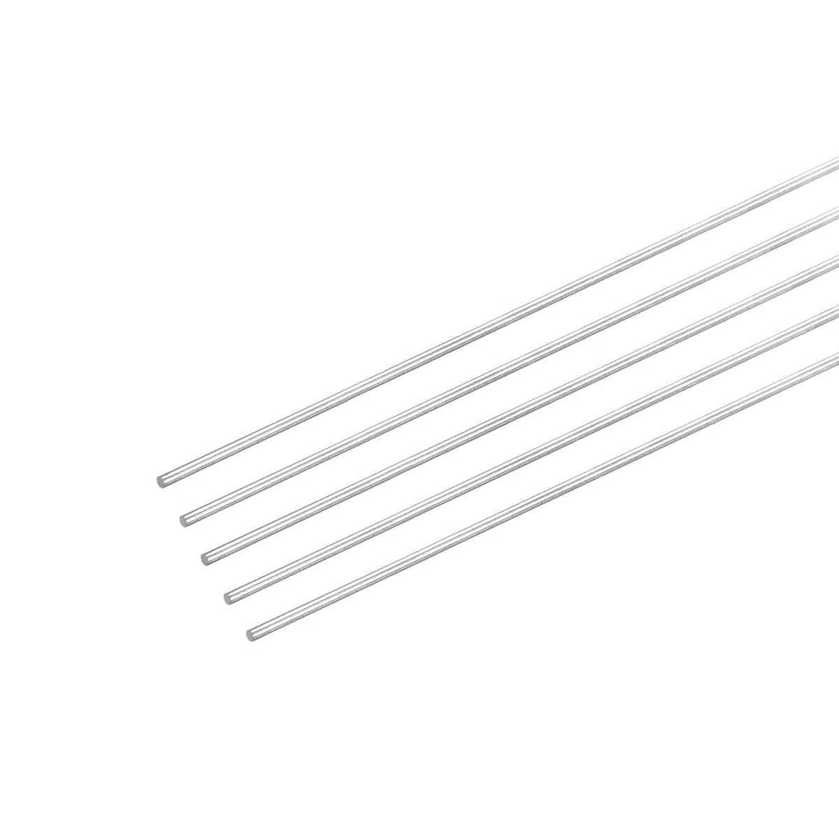 sourcing map 304 Inoxidable Acero Redondas Varillas, 1mm x 400mm Sólido Eje Varillas para Bricolaje Artesanía Modelo Coche Helicóptero Avión, Paquete de 5