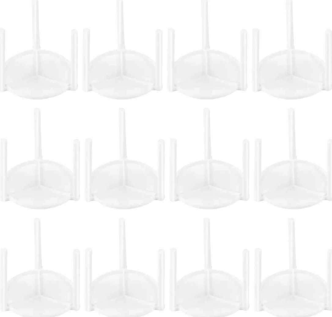 LATRAT 100 piezas espaciadores para tazas de pizza de plástico, soporte para pizza, tapa de soporte, soporte de plástico para pizza, soporte para restaurantes, cajas de catering