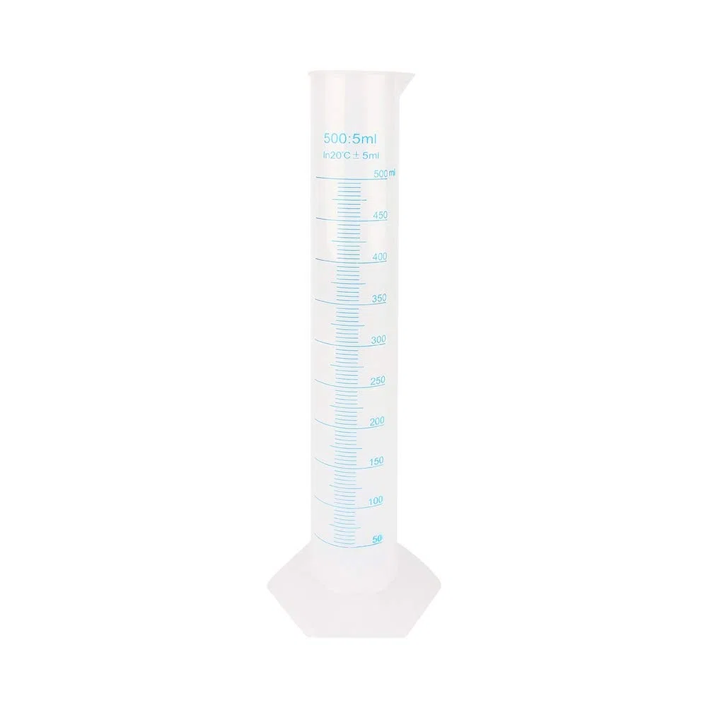 Cilindro Graduado De Plástico, 500 Ml De Cilindro De Medición Probetas Azul Graduada Tubo De Prueba para De Medición Laboratorio De Líquidos