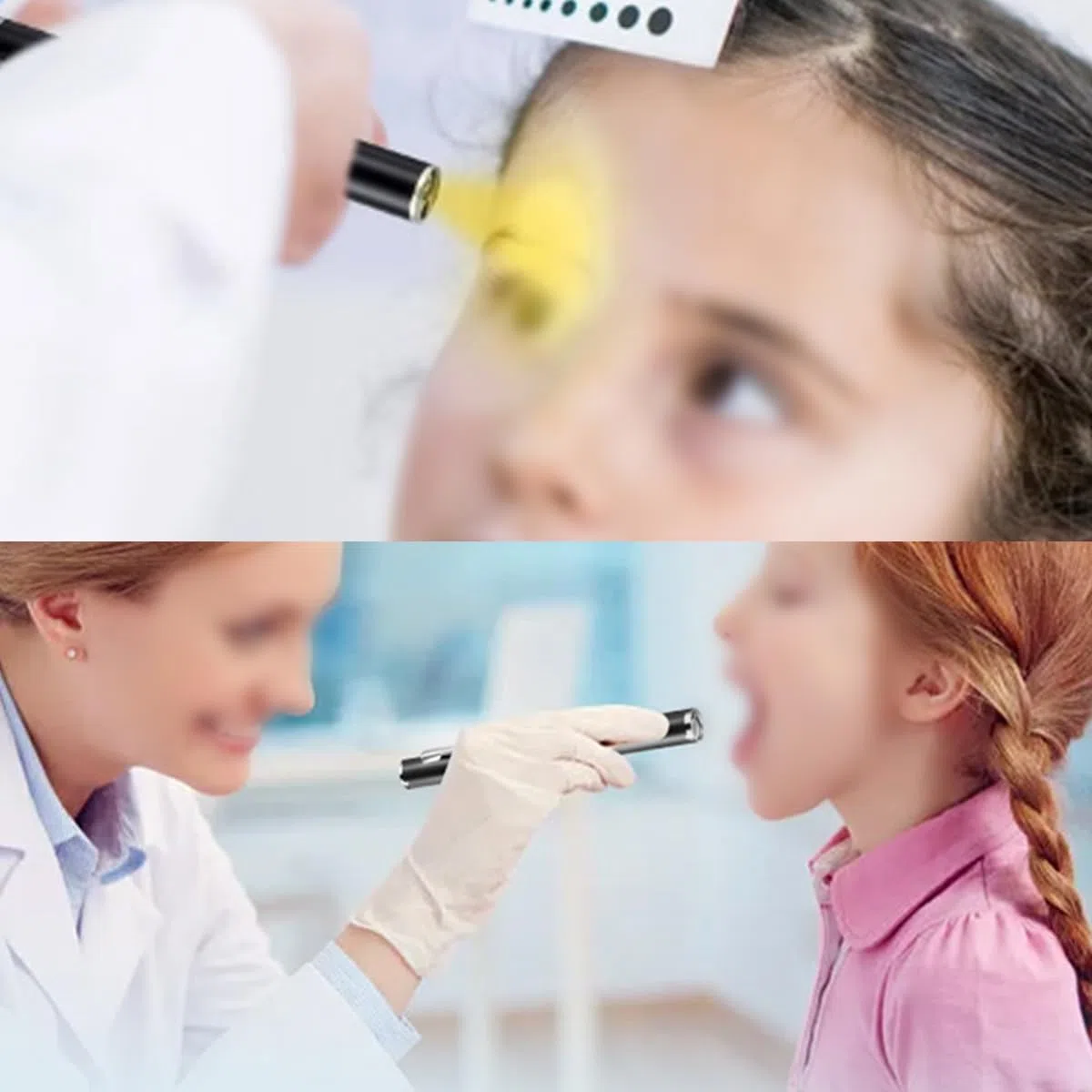 Paquete de 2 Luces pupilares de diagnóstico médico con pupilómetro y Regla, luz LED Recargable por USB para Estudiantes, médicos, Enfermeras y Profesionales de Servicios de Emergencia