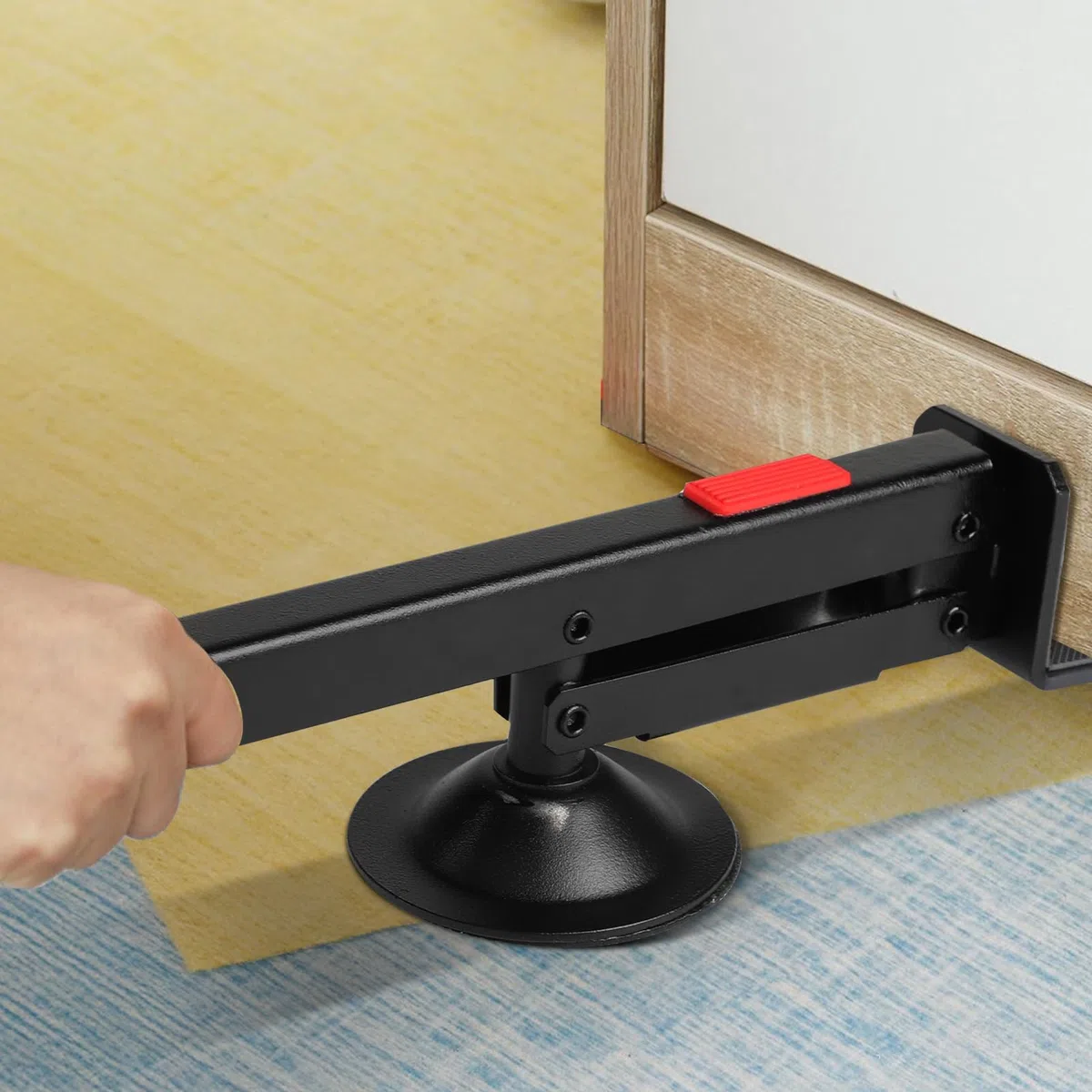 DBREAKS Elevador de Muebles de Acero Máxima de 100 kg, Gato para Levantar Muebles Rotación de 360 Grados, Levantador de Muebles(Negro)