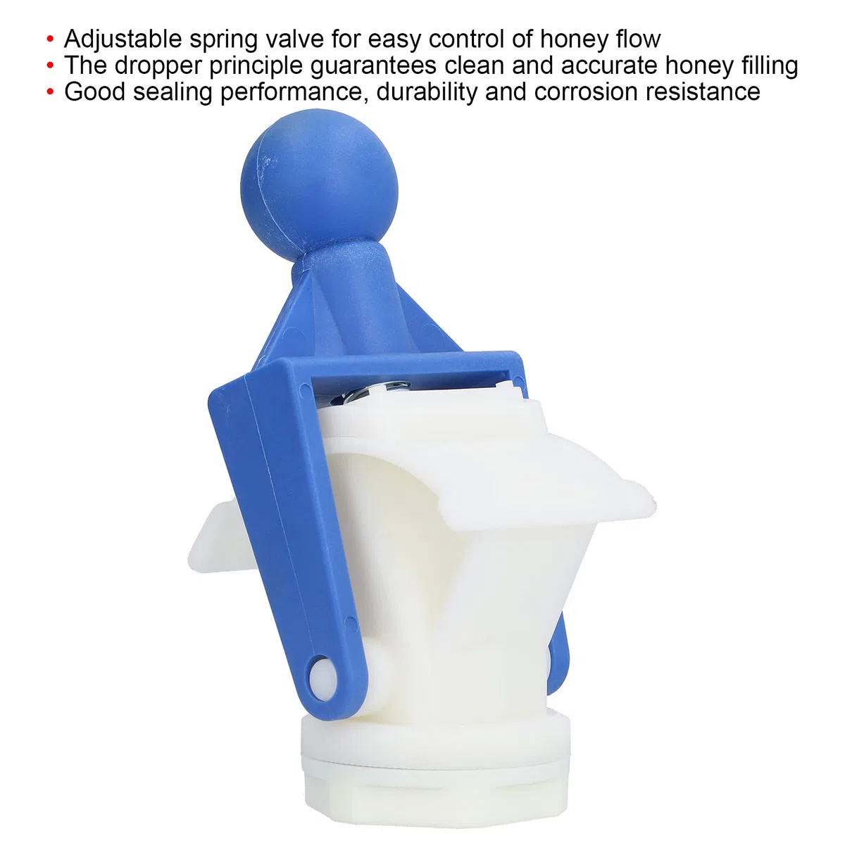 Dioche Honey Gate Honey Válvula de Compuerta de Miel de Plástico con Destornillador, Válvula Extractora de Miel Premium para Llenado Preciso de y Control de Flujo, Suministros de Apicultura Duraderos