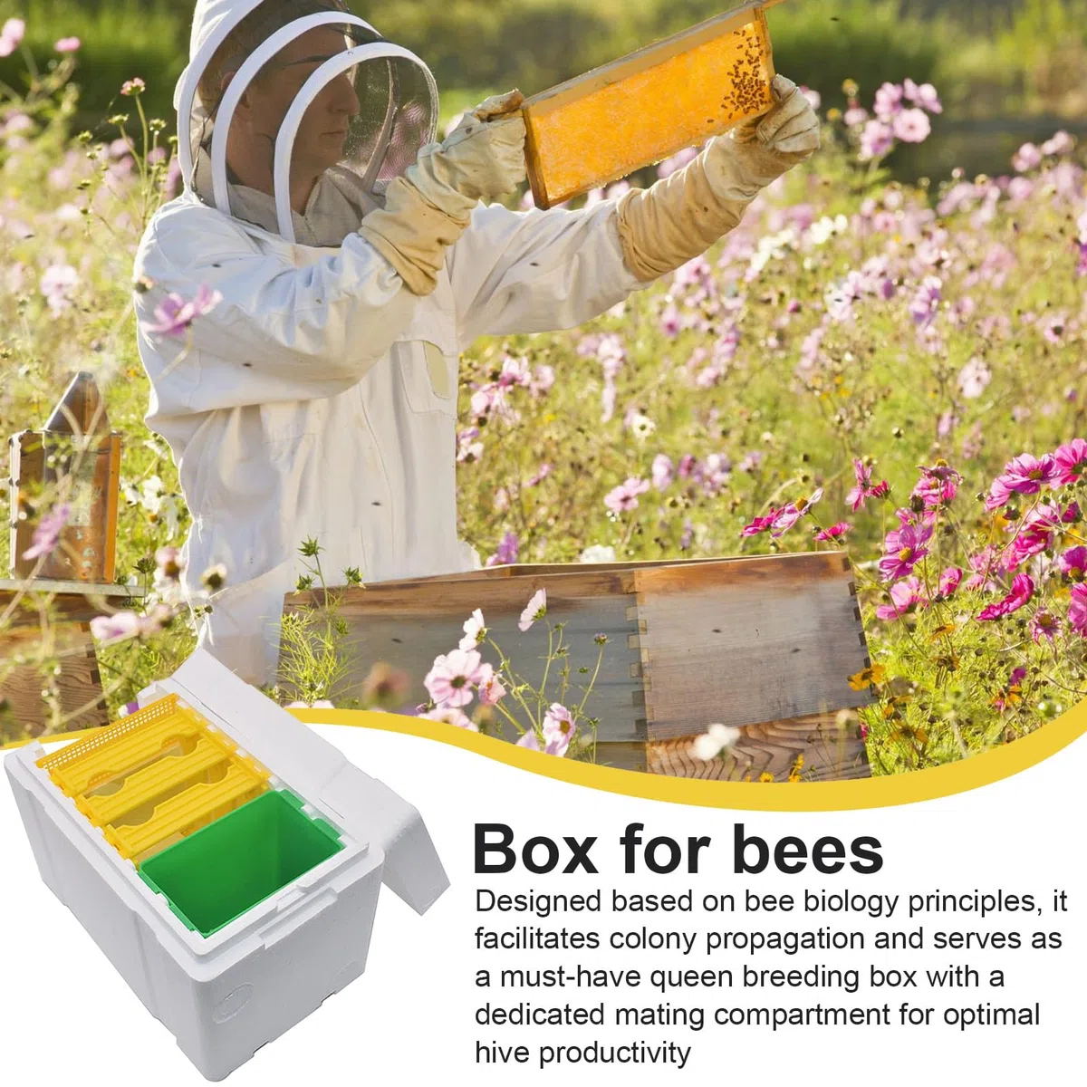 Bee Hives - Casa de abeja de espuma aislante | Suministros para mascotas para apareamiento de granja, polinización de invierno, miel, mantener el hogar, patio trasero