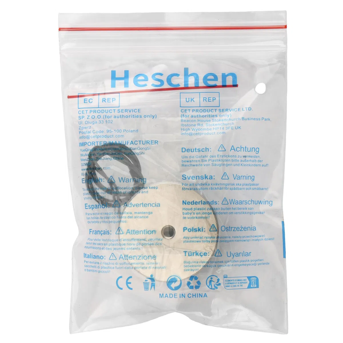 Heschen Solenoide magnético electromagnético P40/20, diámetro exterior: 40 mm, CC 24 V, 25 kg