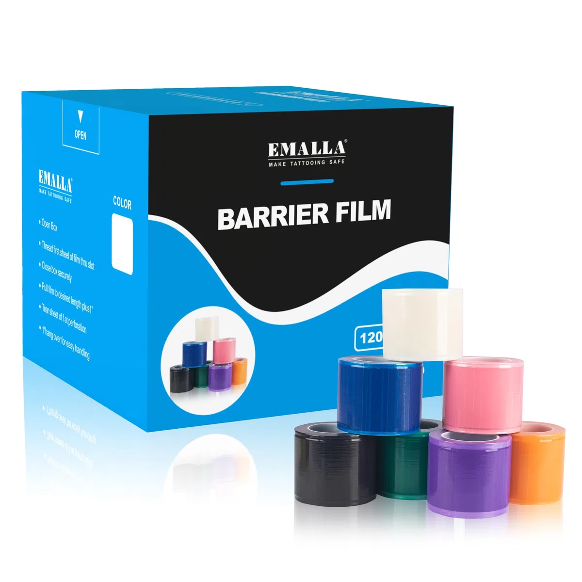 EMALLA PelíCula de Barrera 1200 Hojas 15cm x 10cm Barreras de Superficie Dentales Plastico Cubretodo para Maquina De Tatuar Agujas Tatuaje Sala dental