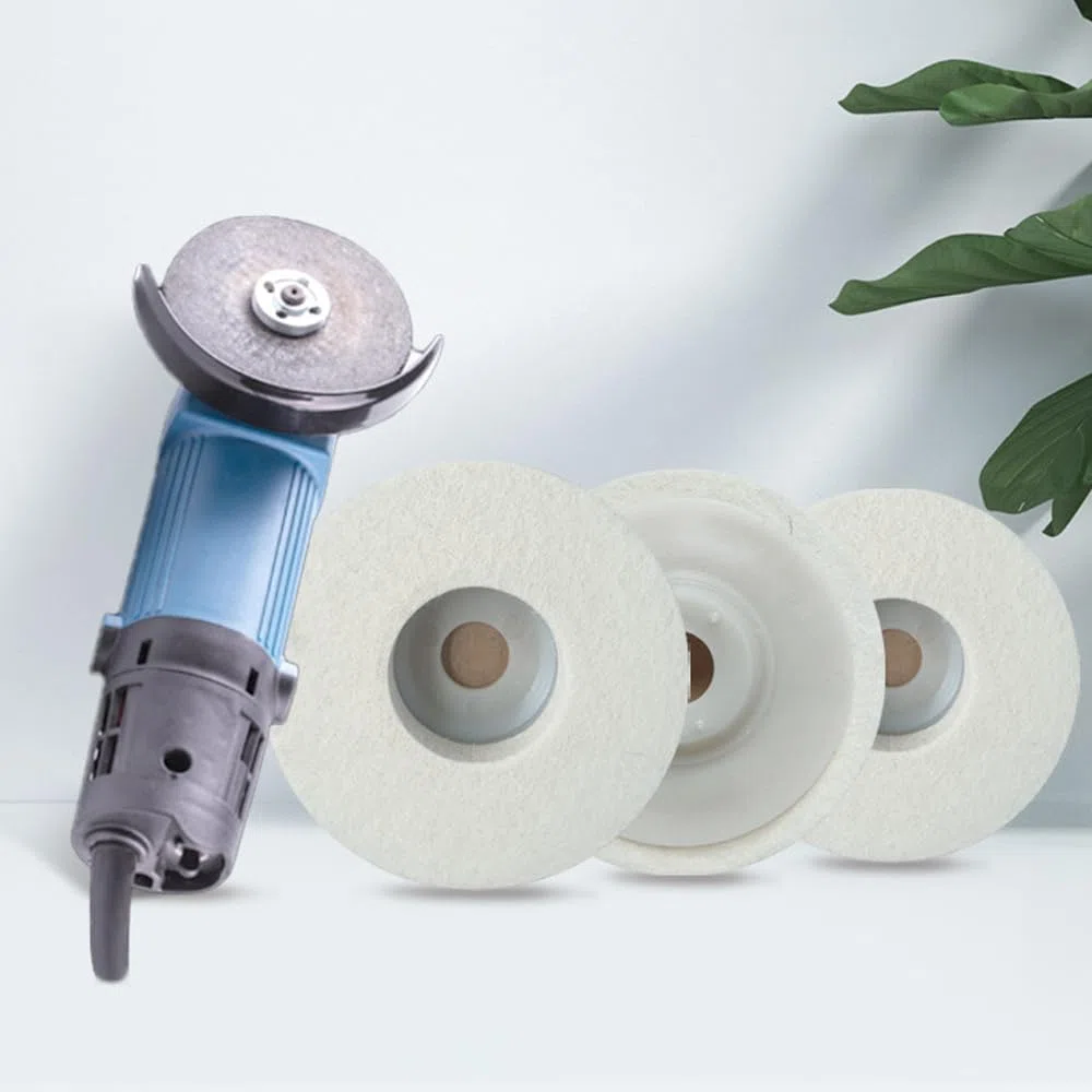 Wool Felt Polishing Wheel Disc, Compressed Wool Polishing Wheel, Round Wool Felt Disc Wheel Pad, Wool Felt Polisher Buffing Pad Grinding Disc (5pcs)