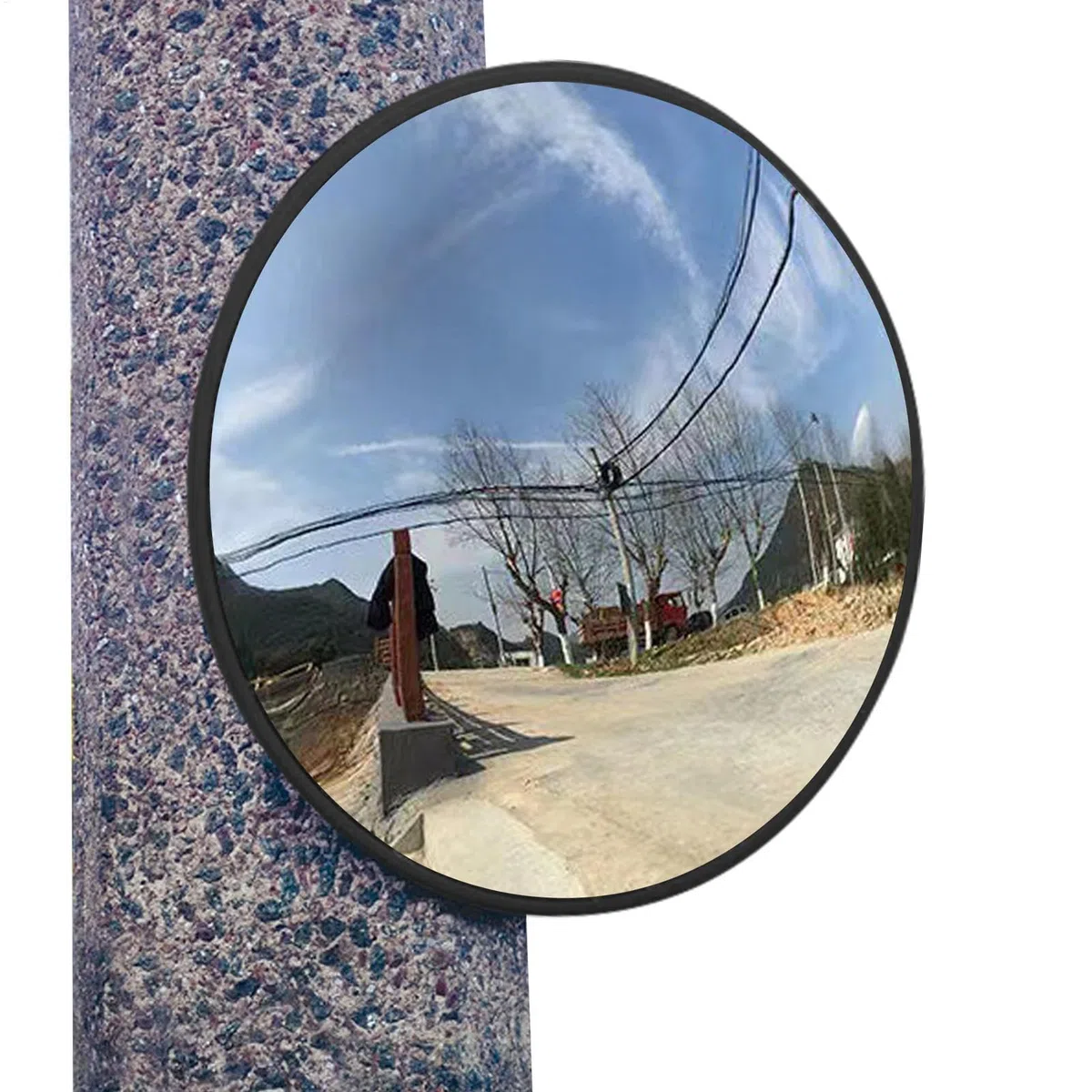Espejo De Seguridad Vial Convexo De 30 Cm - Gran Angular Para Puntos Ciegos, Esquinas De Tiendas, Estacionamientos | Ajustable Para Camión, Garaje | Material De PC