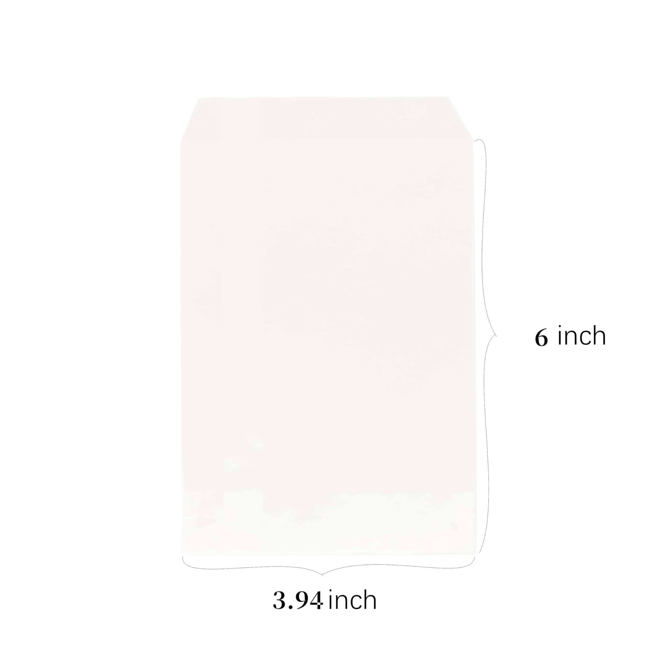 Quotidian Blancas Plano Mediano Wax Bolsas Papel Glassine 4" x 6" (10 x 15,2cm) Paquete de 100 - Buffet Craft Supplies Negocios Recuerdos Petals Semillas