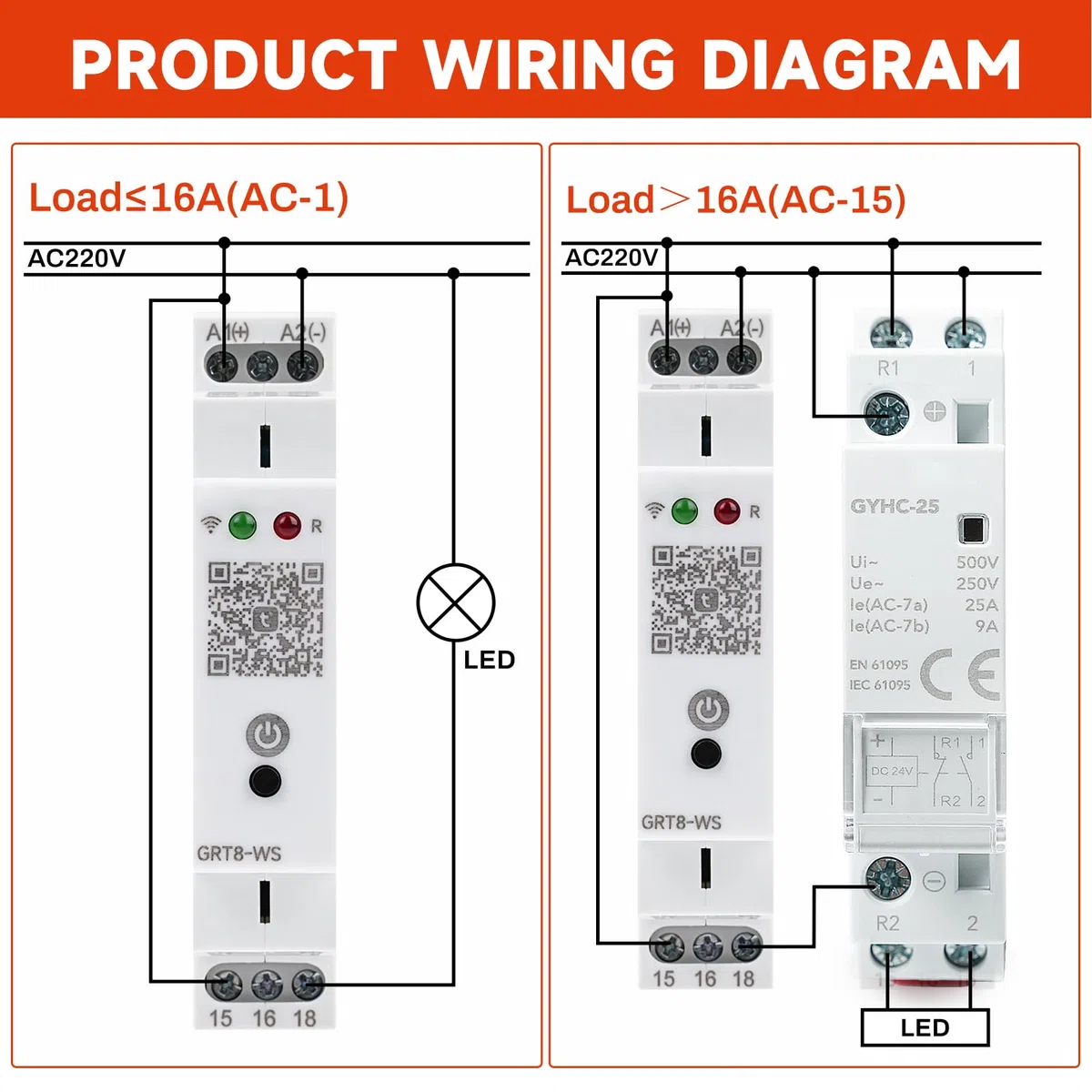 BuyWeek TUYA - Interruptor de protección contra cortocircuitos (16 A, 1 P, mando a distancia para Smart Home, interruptor de relé inteligente, AC/DC110-240 V)