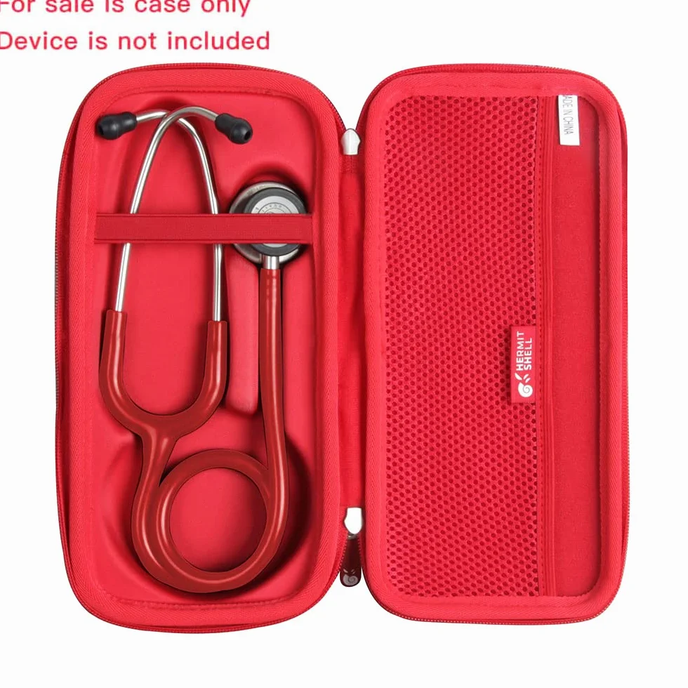 Hermitshell Estuche de viaje para estetoscopio de monitoreo 3M Littmann Classic III (rojo)